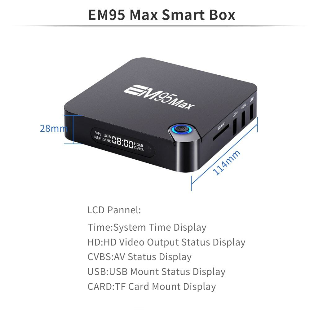 اندروید باکس EnyBox مدل EM95 Max, تی وی باکس EM95 Max